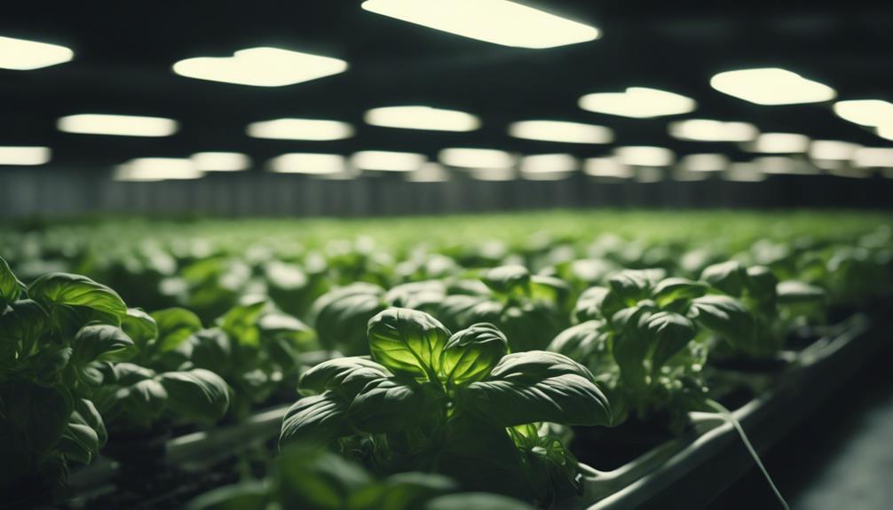 lighting for hydroponic basil growth