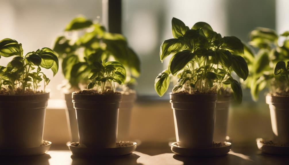 growing basil indoors sunlight