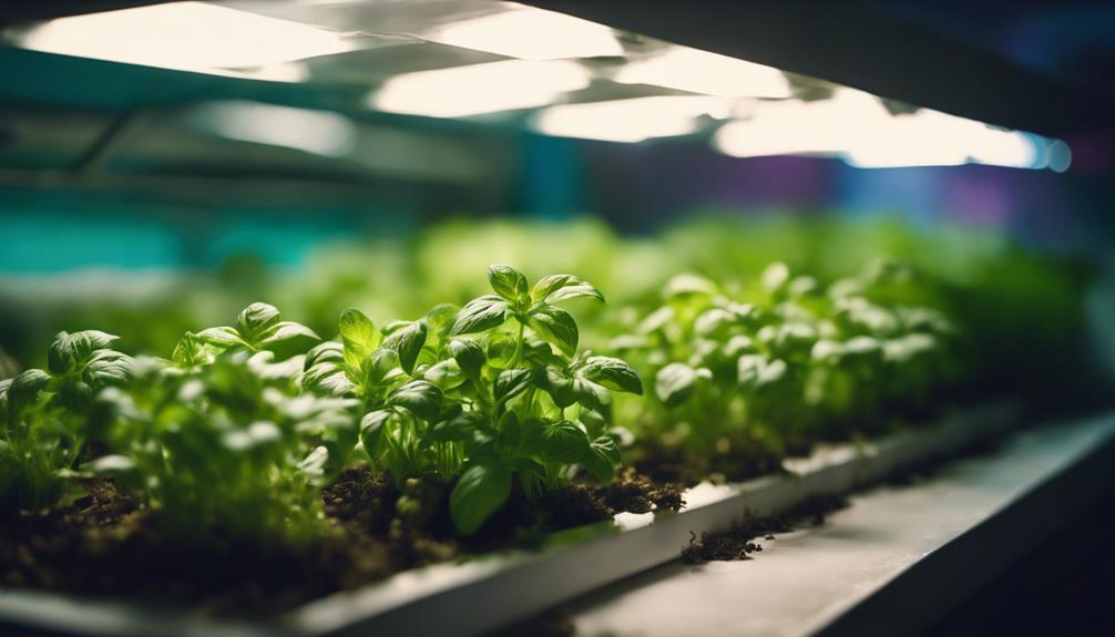 hydroponic herb gardens lighting