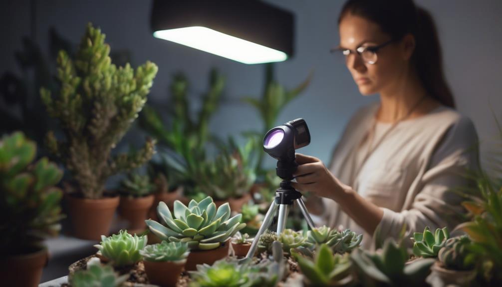 Measuring grow light effectiveness with a quantum light meter