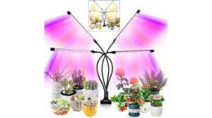 upgraded LEOTER indoor plant grow light, one of our picks for best full spectrum dimmable LED Grow Lights