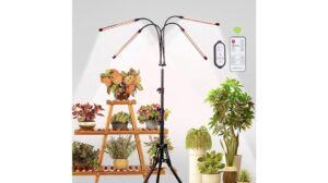 WTINTELL adjustable tripod led grow light. one of our picks for best full spectrum dimmable LED Grow Lights