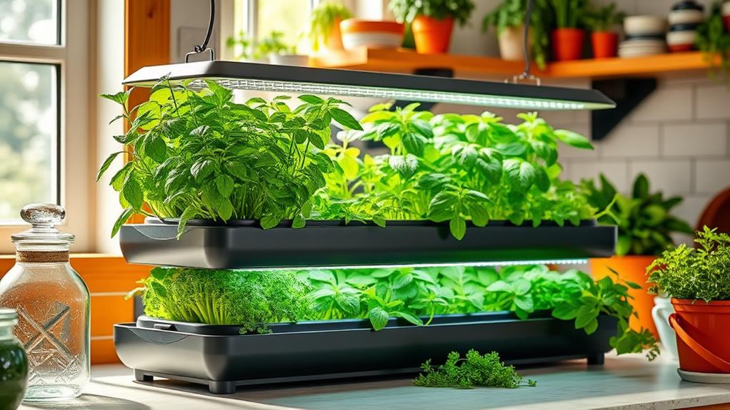 hydroponic kitchen herb gardening