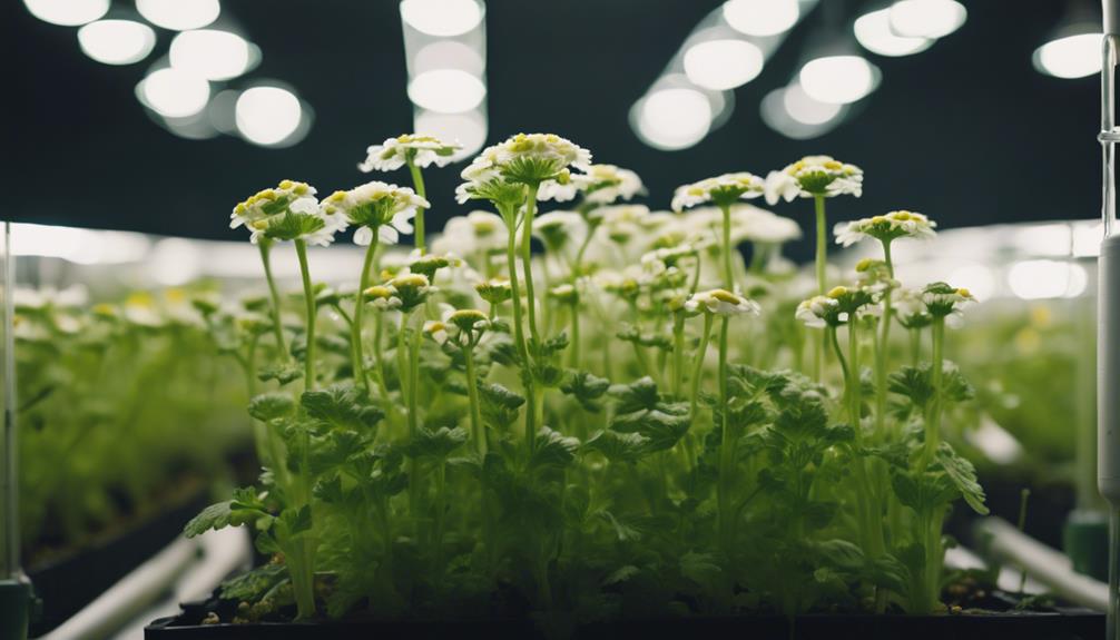 indoor hydroponic feverfew cultivation