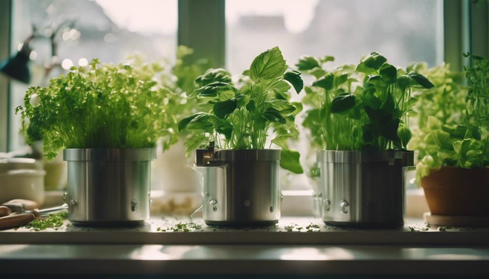 indoor hydroponic hyssop growth