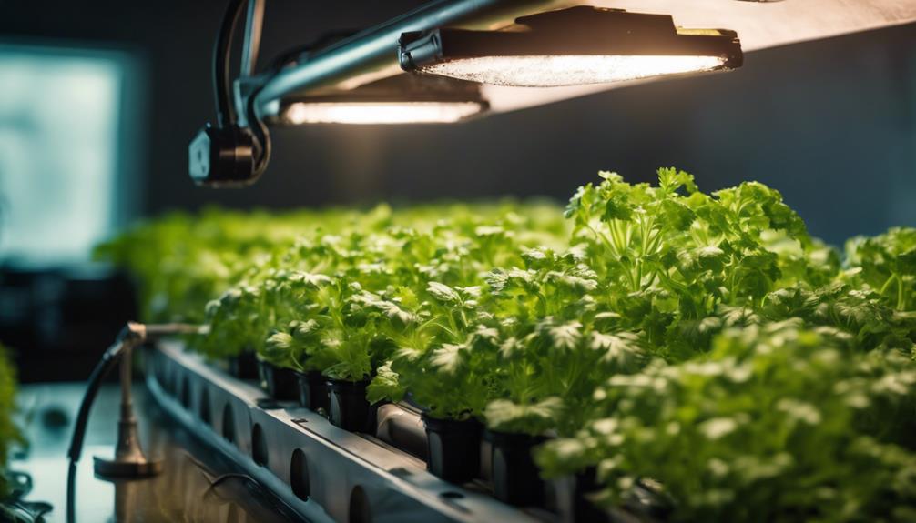 indoor hydroponic parsley growth