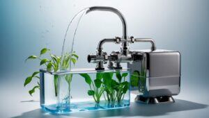 Reverse osmosis system providing purified water to a hydroponic garden for optimal water quality
