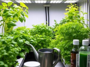 healthy growth tips for indoor hydroponic herb gardening