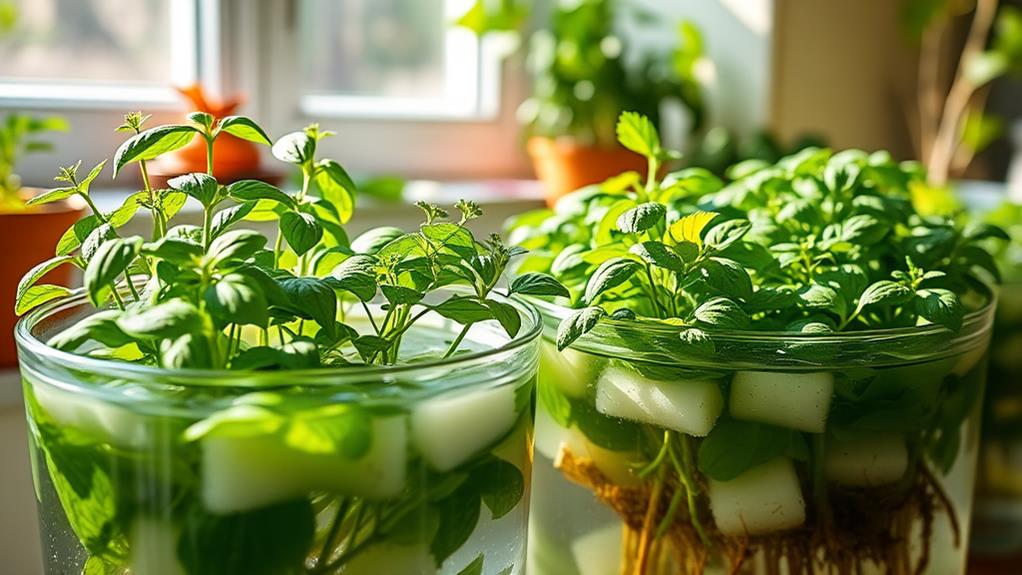 indoor deep water herb gardening