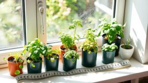 Measuring the space requirements when you need to select seeds for an indoor hydroponic herb garden.